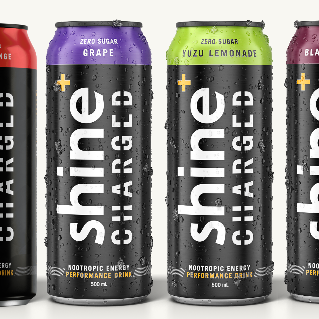 Shine Charged Nootropic Energy Drink - Mixed 12 x 500ml – Shine+ Drink