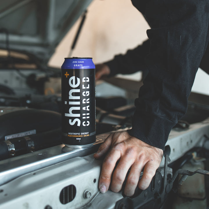 Shine Charged Nootropic Energy Drink - Grape 12 x 500ml