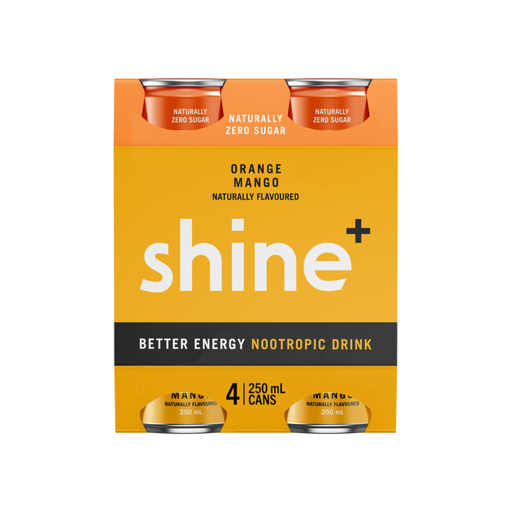 Shine+ Orange Mango 250ml 4 Pack x 6