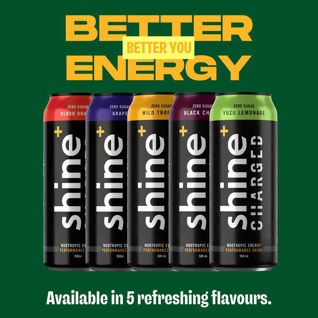 Shine Charged Nootropic Energy Drink - Grape 12 x 500ml