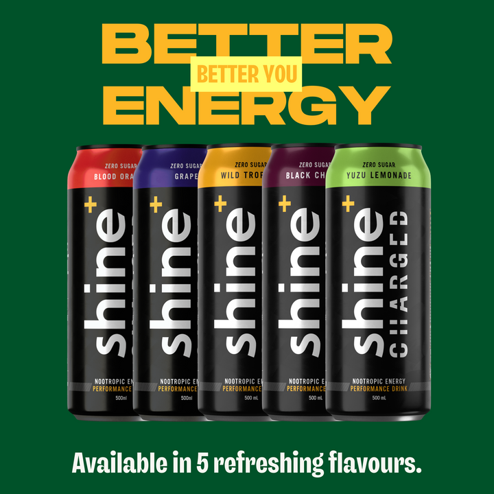 Shine Charged Nootropic Energy Drink - Grape 12 x 500ml