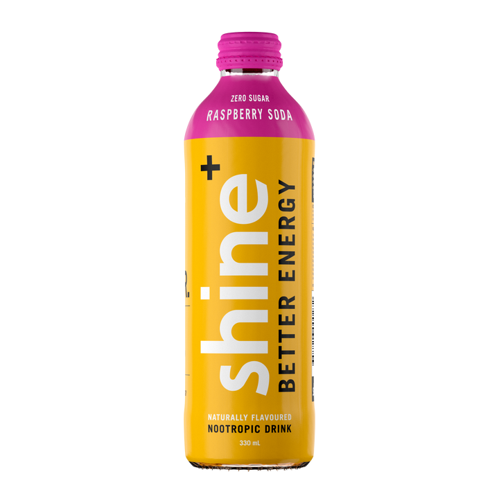 Shine+ Raspberry Soda 330ml x 8