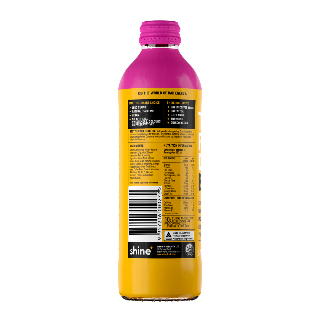 Shine+ Raspberry Soda 330ml x 8