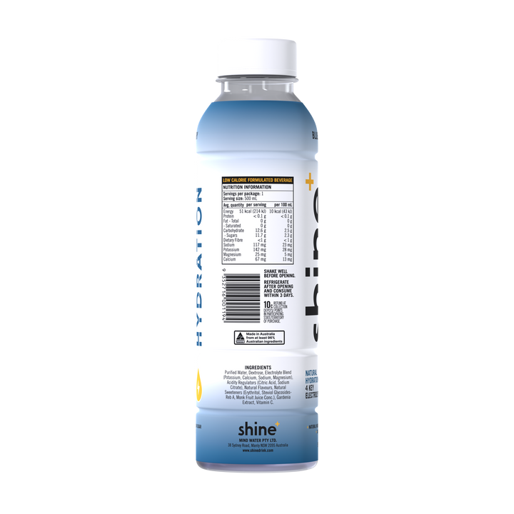 Shine Hydration - Blueberry 12 x 500ml